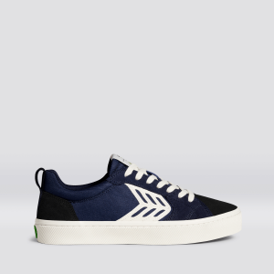 CATIBA PRO Low master-piece Navy Cordura Black Suede Ivory Logo Sneaker Men